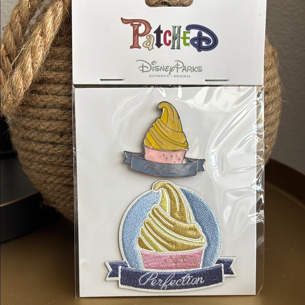 NWT Disney Parks Patched Dole Whip Patch and Pin